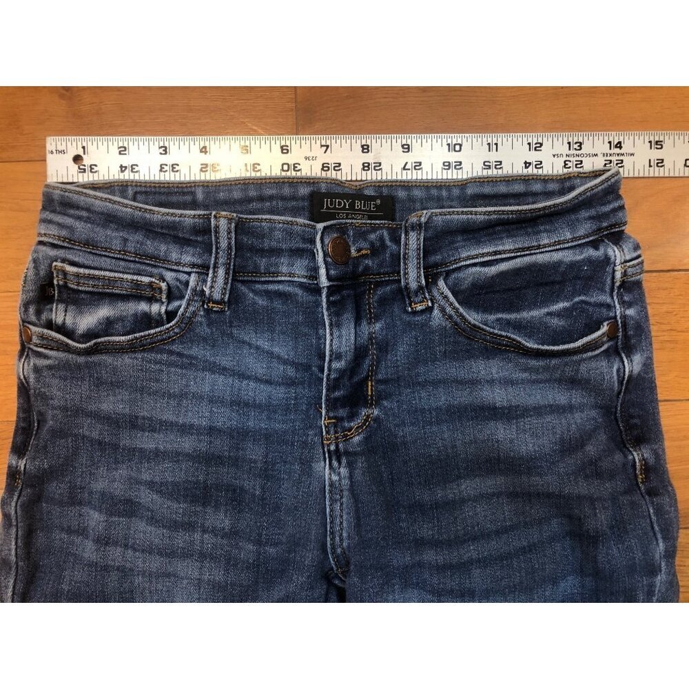 Judy Blue Bristol Mid Rise Skinny Stretch Denim Jeans Size 7 - Picture 5 of 11